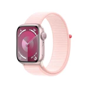 Apple Watch Series 9 [GPS 41mm] Smartwatch with Pink Aluminum Case with Pink Sport Loop. Fitness for $299
