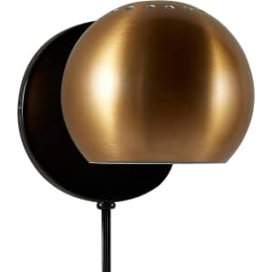 Rivet Mid Century Modern Wall Mounted Plug-In Sconce for $19