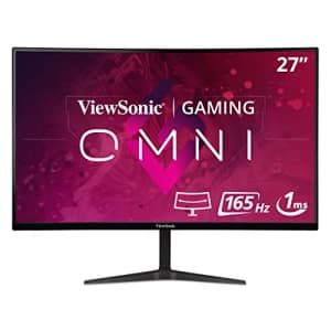 ViewSonic Omni VX2718-PC-MHD 27 Inch Curved 1080p 1ms 165Hz Gaming Monitor with AMD FreeSync for $106