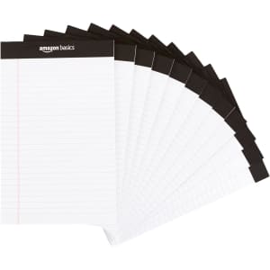 Amazon Basics 5x8" Narrow Lined Writing Note Pad 12-Pack for $6