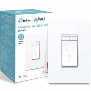 Kasa Smart Dimmer Switch HS220, Single Pole, Needs Neutral Wire, 2.4GHz Wi-Fi Light Switch Works for $17