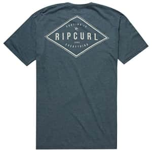 Rip Curl Men's Three Palms Heather T-Shirt, Navy, Small for $19