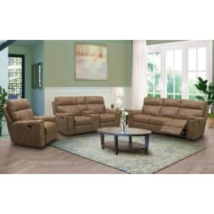 Abbyson Living Denver Fabric 3-Piece Reclining Sofa Set for $1,999 for members