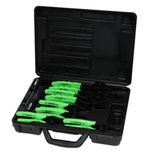 Grip 11 pc Snap Ring Pliers Set - Offset Pliers, Straight Pliers, Hook Tool, Pick Tool, Blow Mold for $19