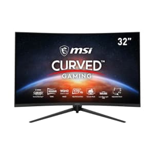 MSI G321CQP E2, 32" Gaming Monitor, 2560 x 1440 (QHD) Curved Gaming Monitor, 1 ms, 170Hz, FreeSync for $250