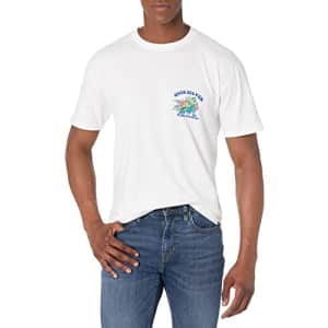 Quiksilver Men's Birds of Cray Short Sleeve Tee Shirt, White, Medium for $25