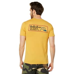 Quiksilver Men's Square Biz Tee Shirt, Bright Gold Heather, Medium for $18