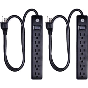 3-Foot 6-Outlet Surge Protector 2-Pack for $10 3-Foot 6-Outlet Surge Protector 2-Pack for $10