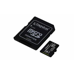 Kingston 64GB microSDXC Canvas Select Plus Class 10 Flash Memory Card SDCS2 Memory for $10