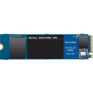Western Digital Blue 1TB SN550 NVMe M.2 SSD for $105