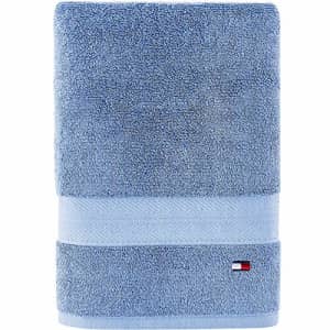 Tommy Hilfiger Modern American Bath Towel, 30 x 54 inch, Mist Blue for $17