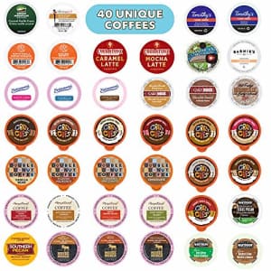 Crazy Cups Flavored Coffee Variety Pack, Fully Compatible With All Keurig Flavored K Cups Brewers, 40 Unique for $31