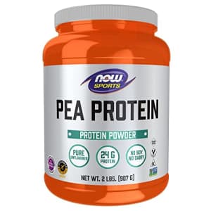Now Foods NOW Sports Nutrition, Pea Protein 24 g, Fast Absorbing, Unflavored Powder, 2-Pound for $19