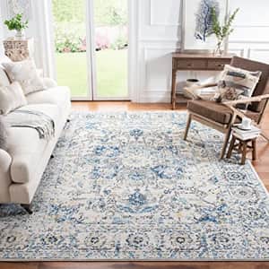 SAFAVIEH Madison Collection Accent Rug - 4' x 6', Grey & Ivory, Snowflake Medallion Distressed for $43