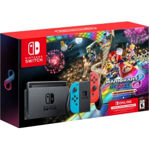 Nintendo Switch Console w/ Mario Kart 8 Deluxe and 3-Month NS Online Membership Bundle for $299 Nintendo Switch Console w/ Mario Kart 8 Deluxe and 3-Month NS Online Membership Bundle for $299
