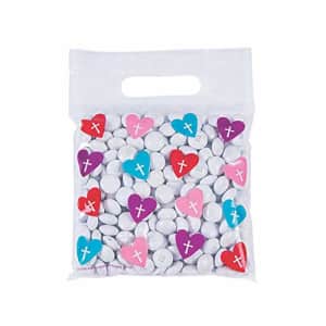 Fun Express - Religious Valentine Resealable Treat Bag for Valentine's Day - Party Supplies - Bags for $4