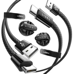 Lisen 3-Foot USB to USB-C Cable 2-Pack for $5