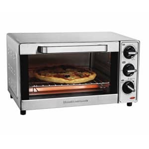 Hamilton Beach Countertop Toaster Oven & Pizza Maker, Large 4-Slice Capactiy, Stainless Steel for $61