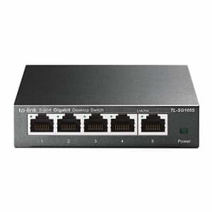 TP-Link TL-SG105S | 5 Port Gigabit Ethernet Switch | Desktop/Wall-Mount | Plug & Play | Fanless | for $24