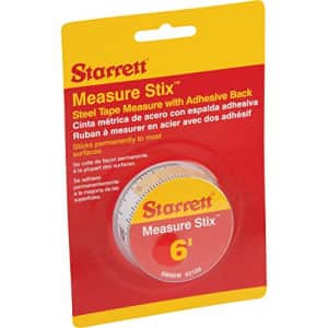 Starrett Measure Stix, SM66W - Steel Measuring Tape Tool, 3/4 x 6 with Permanent Adhesive Backing, for $13