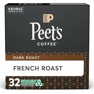 Peet's Peets Coffee French Roast K-Cup Coffee Pods for Keurig Brewers, Dark Roast, 32 Pods for $44