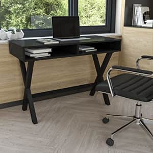 Flash Furniture Computer Desk - Black Writing Desk with Open Storage Compartments - 42" Long Home for $129