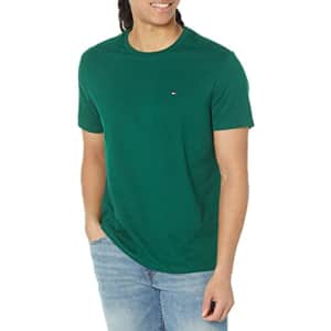 Tommy Hilfiger Men's Short Sleeve T Shirt, Darkened Emerald, XL for $24