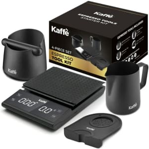 Kaffe Premium 4-Piece Espresso Accessories Bundle for $12
