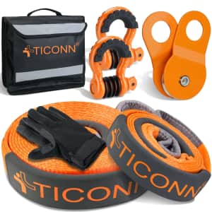 Ticonn 3'' x 20-Foot Recovery Tow Strap for $72