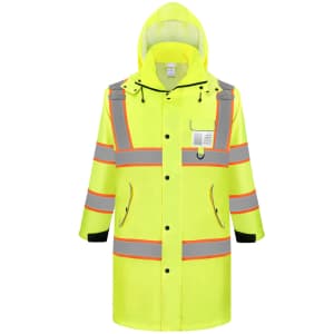Ticonn Reflective Waterproof Hi Vis Safety Rain Jacket for $26