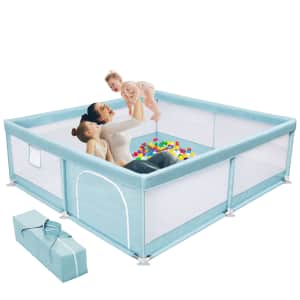 Baby Playpen Large Play Yard Fence for Toddler for $30