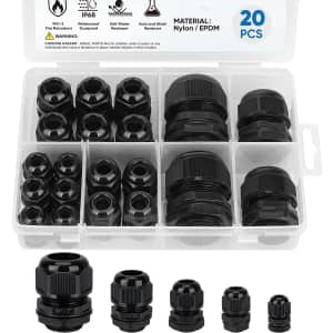 Ticonn IP68 Waterproof Cable Gland 20-Piece Kit for $12