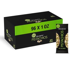 Wonderful Pistachios 1-oz. Roasted and Salted Nuts 96-Pack for $34 via Sub & Save