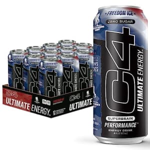Cellucor C4 Ultimate x Wounded Warrior Project Sugar Free Energy Drink Freedom Ice | 16oz (Pack of 12) | Pre for $39