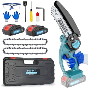 6" Cordless Mini Chainsaw for $32