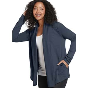 Jockey Women's Activewear Pack Easy Cardigan, Abyss Grey, L for $14