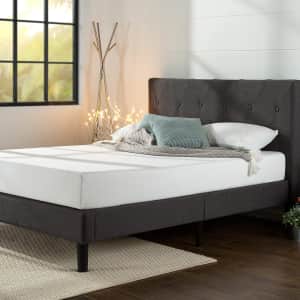 Zinus Shalini Upholstered Platform Queen Bed Frame / Mattress Foundation for $146