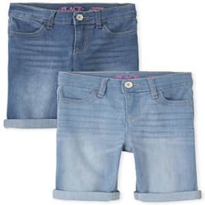 The Children's Place Girls Roll Cuff Denim Skimmer Shorts 2-Pack, REFLECTBLUE WSH, 14 for $27 The Children's Place Girls Roll Cuff Denim Skimmer Shorts 2-Pack, REFLECTBLUE WSH, 14 for $27