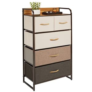 mDesign Tall Dresser Storage Chest - Vanity Furniture Cabinet Tower Unit for Bedroom, Office, and for $80