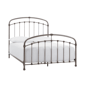Home Decorators Collection Cloverly Pewter Metal King Bed for $225