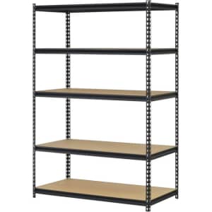 Muscle Rack 72"x48" 5-Shelf Steel Shelf Unit for $119