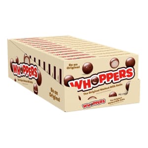 Whoppers Malted Milk Balls 5-oz. Box 12-Pack for $9 Whoppers Malted Milk Balls 5-oz. Box 12-Pack for $9