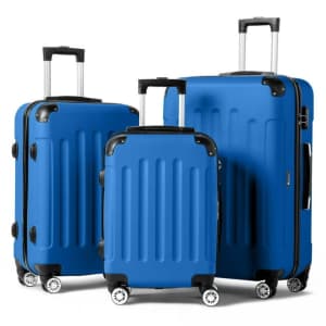 Zimtown 3-Piece Hardside Spinner Suitcase Luggage Set for $100