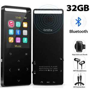 Grtdhx 32GB Bluetooth MP3 Player for $40