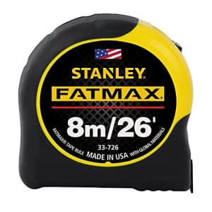 Stanley Tools STANLEY FATMAX Tape Measure, Metric/Fractional, 26-Foot (33-726) for $38 Stanley Tools STANLEY FATMAX Tape Measure, Metric/Fractional, 26-Foot (33-726) for $38