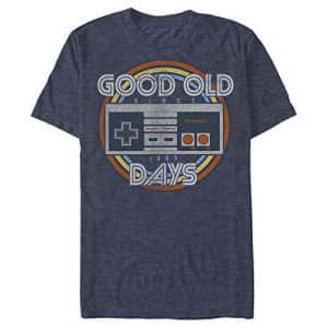 Nintendo Men's NES Controller Good Old Days T-Shirt, Navy Blue Heather, Large for $18