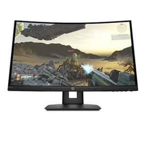HP X24c Gaming Monitor | 1500R Curved Gaming Monitor in FHD Resolution with 144Hz Refresh Rate and for $180