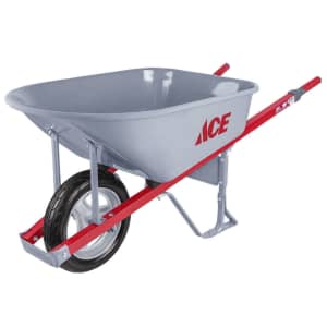 Ace 6-Cu. Ft. Steel Contractor Wheelbarrow for $100 Ace 6-Cu. Ft. Steel Contractor Wheelbarrow for $100