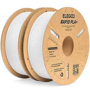 ELEGOO High Speed PLA+ Filament 1.75mm White 2KG, Rapid PLA Plus 3D Printer Filament Tough and High for $30