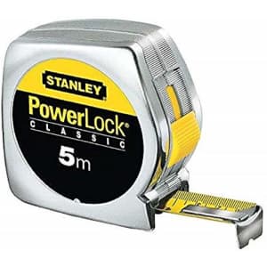 Stanley Tools Stanley 1-33-191 Power lock Tape Measure with end hook without hole, Silver for $30
